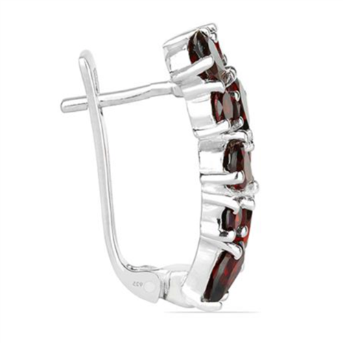 BUY STERLING SILVER NATURAL GARNET GEMSTONE STYLISH EARRINGS